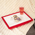 Christmas Bug Art Snowman Cushioned Lap Tray