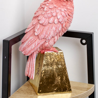 Pink Parrot Candlestick Holder