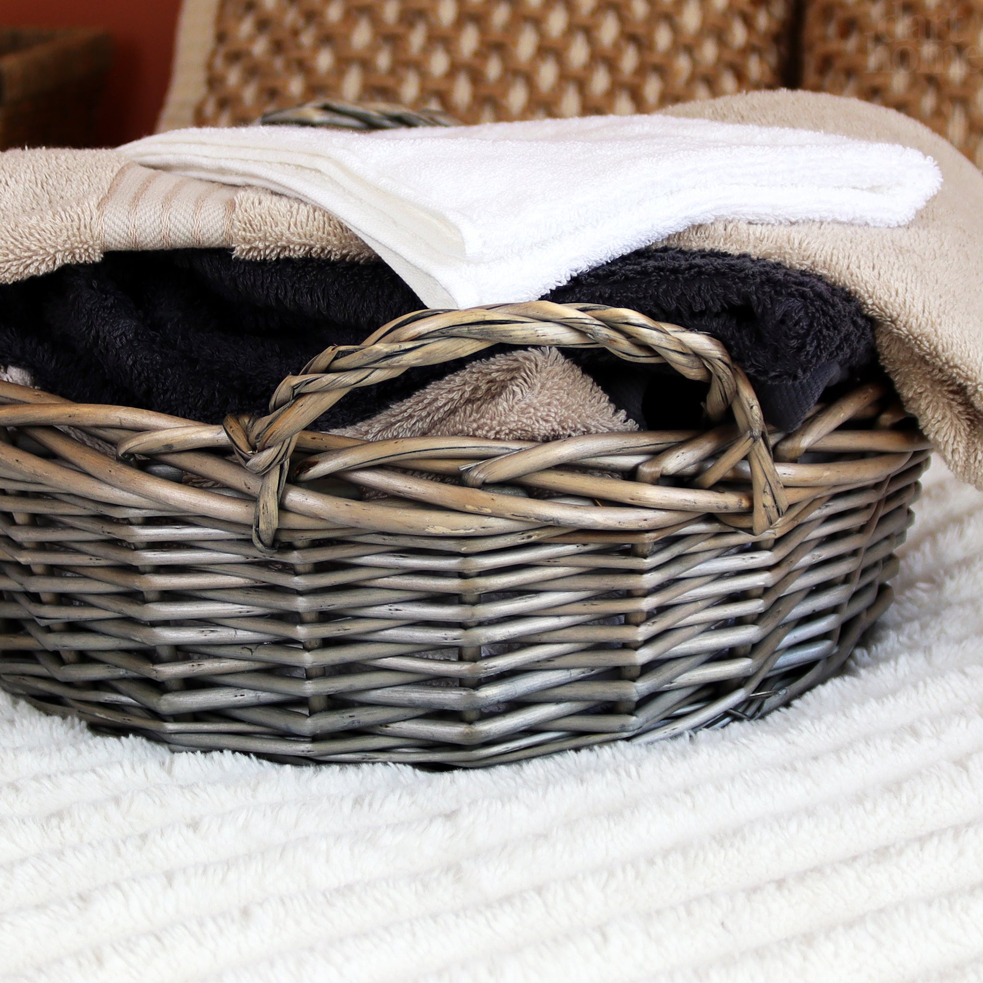 Large Antique Wash Willow Tray