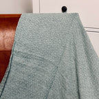 Blue Plaid Cotton Fringed Throw 170cm x130cm