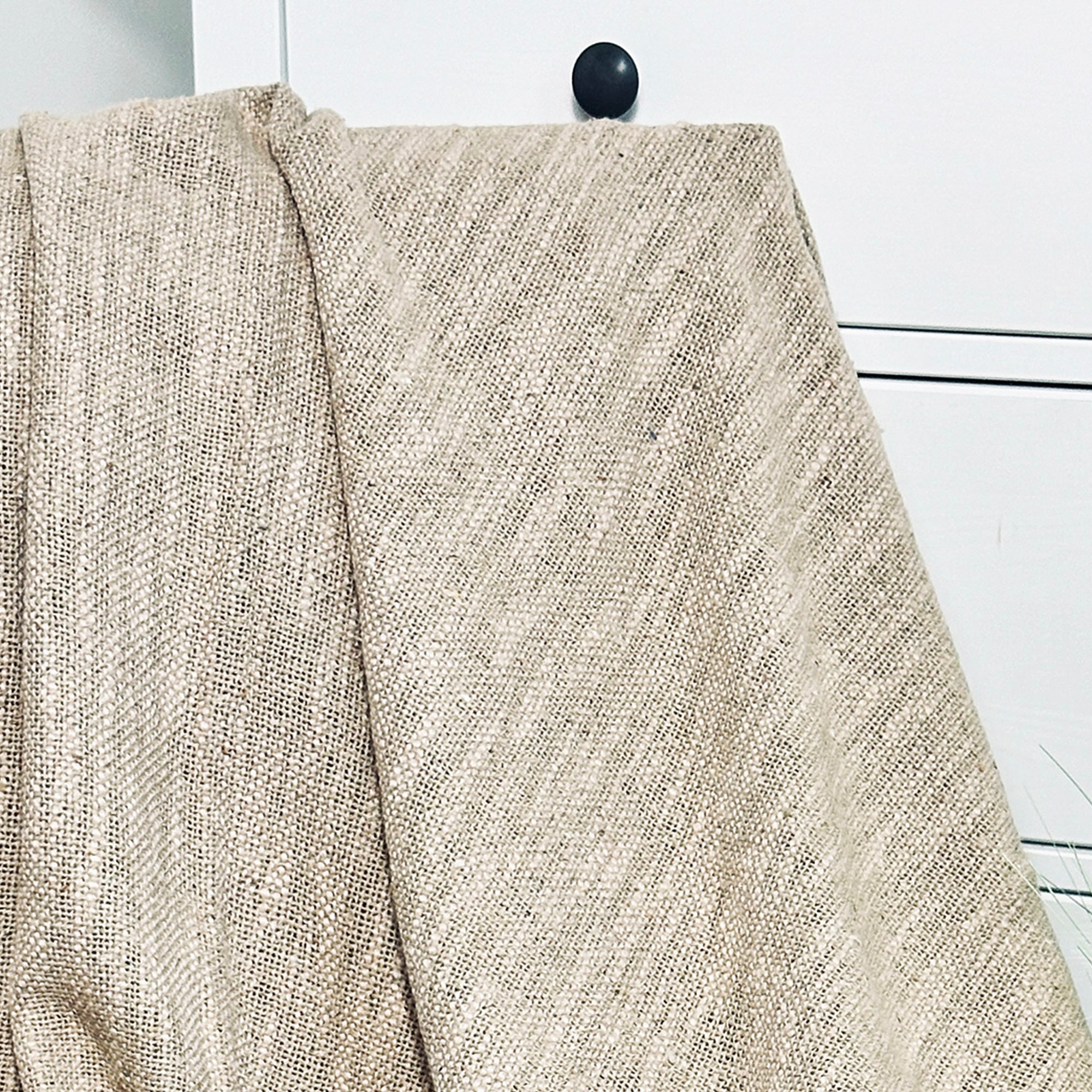 Sand Cotton Fringed Throw 170cm x130cm