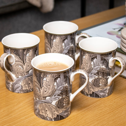 Set Of 4 William Morris Acanthus Mugs