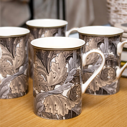 Set Of 4 William Morris Acanthus Mugs