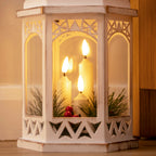 White LED Flicker Candle Christmas Lantern