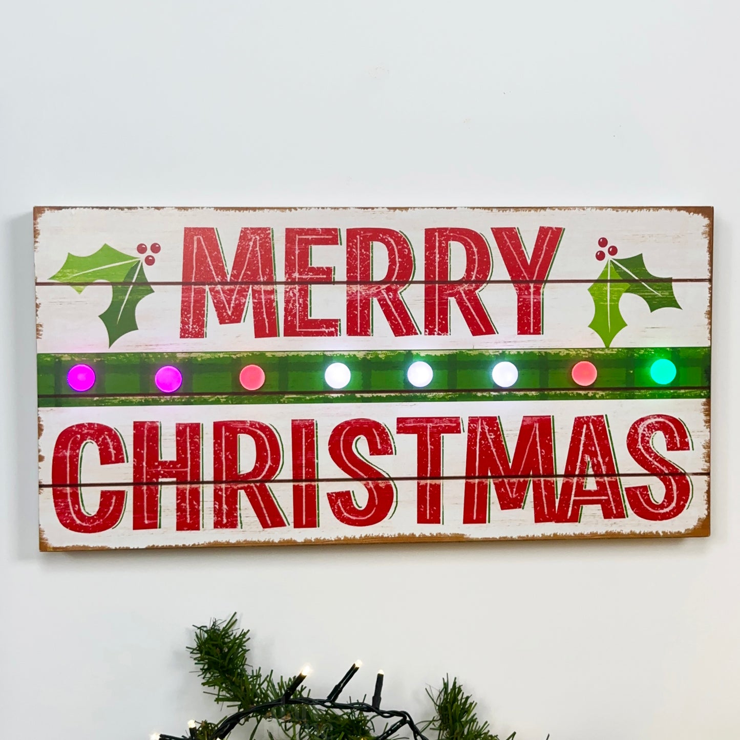 Flashing LED Merry Christmas Sign