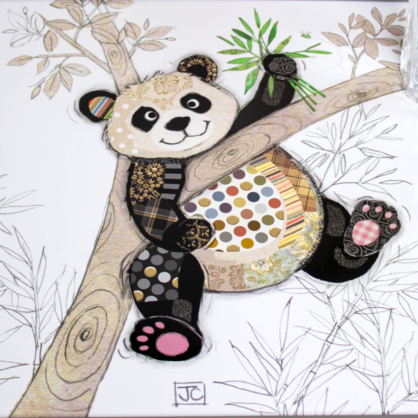 Panda Bug Art Cushioned Lap Tray