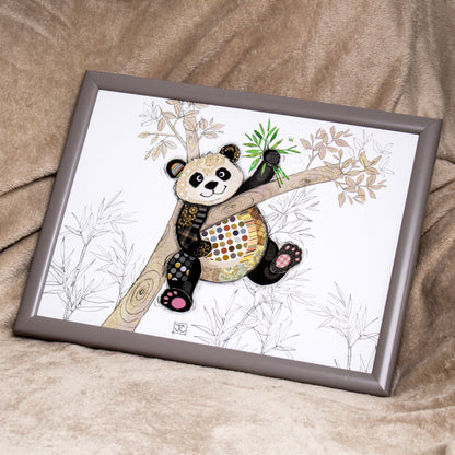 Panda Bug Art Cushioned Lap Tray