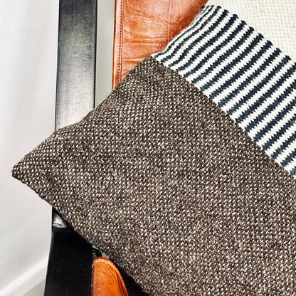 Brown And Beige Textured Cushion