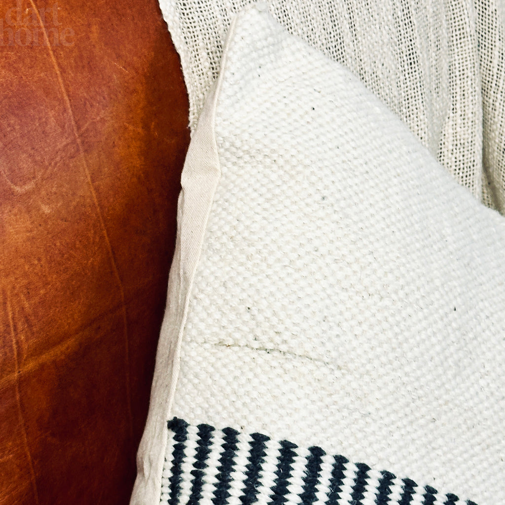 Brown And Beige Textured Cushion