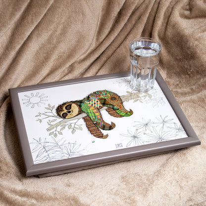 Sloth Bug Art Cushioned Lap Tray