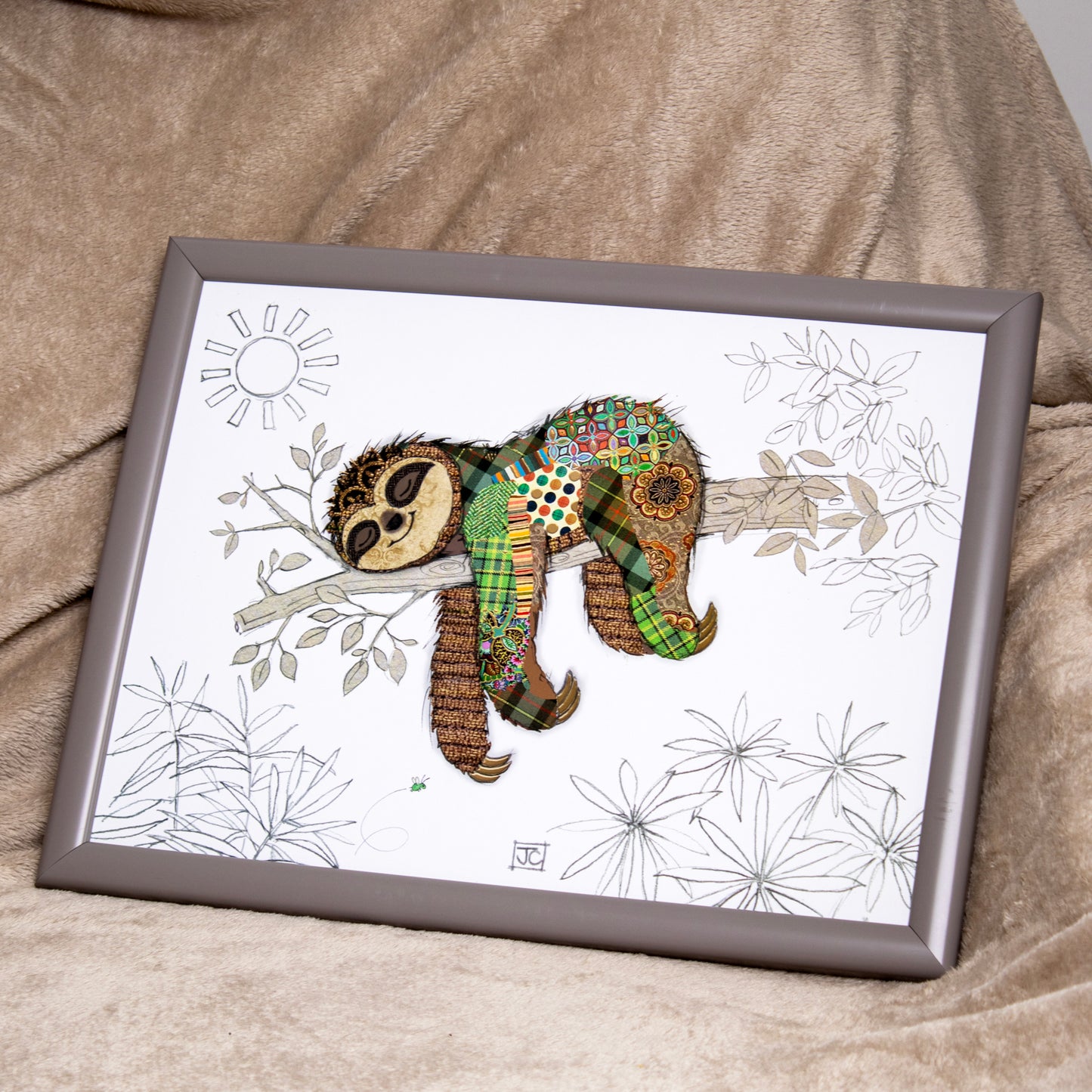 Sloth Bug Art Cushioned Lap Tray