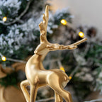 Gold Reindeer Christmas Stocking Hanger