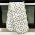 Grauer Diamant-Doppelofenhandschuh