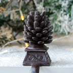 Cast Iron Pinecone Christmas Stocking Holder