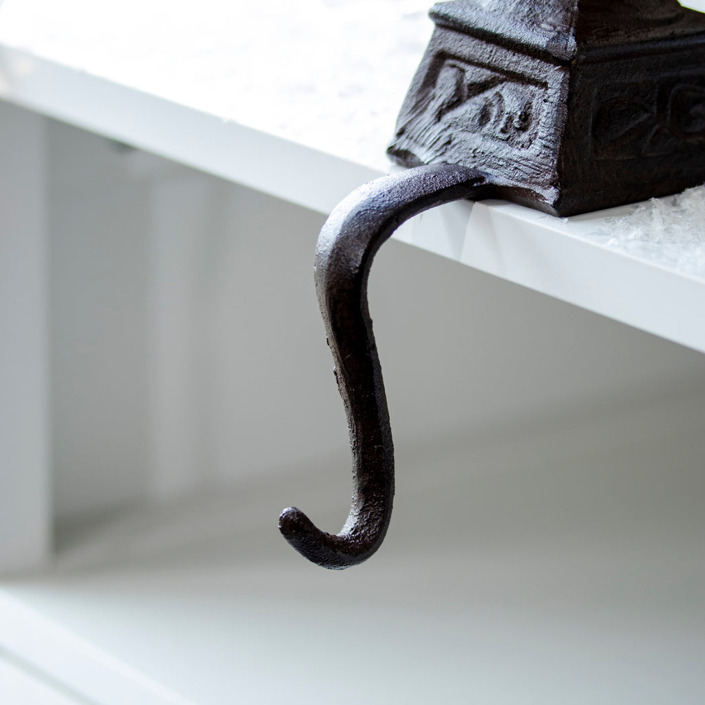 Cast Iron Pinecone Christmas Stocking Holder
