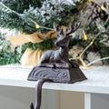 Cast Iron Stag Christmas Stocking Holder