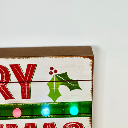 Flashing LED Merry Christmas Sign