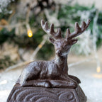 Cast Iron Stag Christmas Stocking Holder