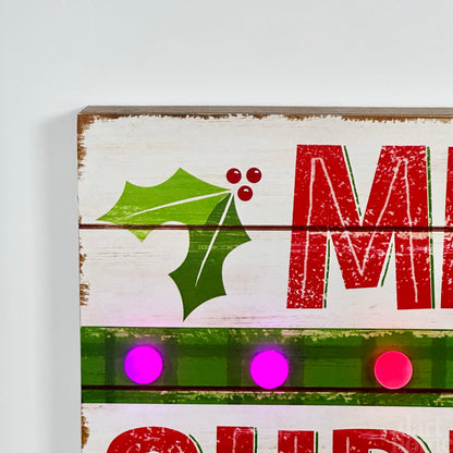 Blinkendes LED-Merry Christmas-Schild