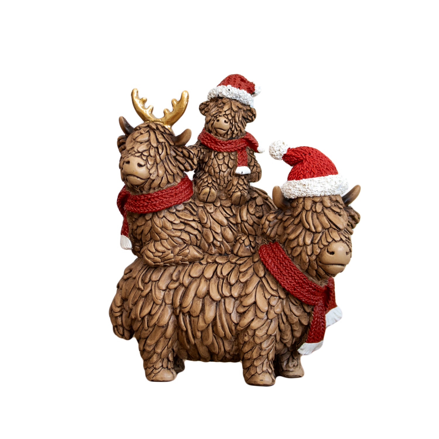 Christmas Highland Cow Trio Ornament