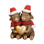 Christmas Highland Cows In Love Ornament