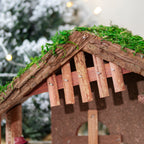 10 Piece Wooden Nativity Scene Christmas Decoration