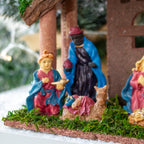 10 Piece Wooden Nativity Scene Christmas Decoration
