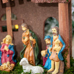 10 Piece Wooden Nativity Scene Christmas Decoration