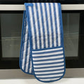 Blue Striped Double Oven Glove