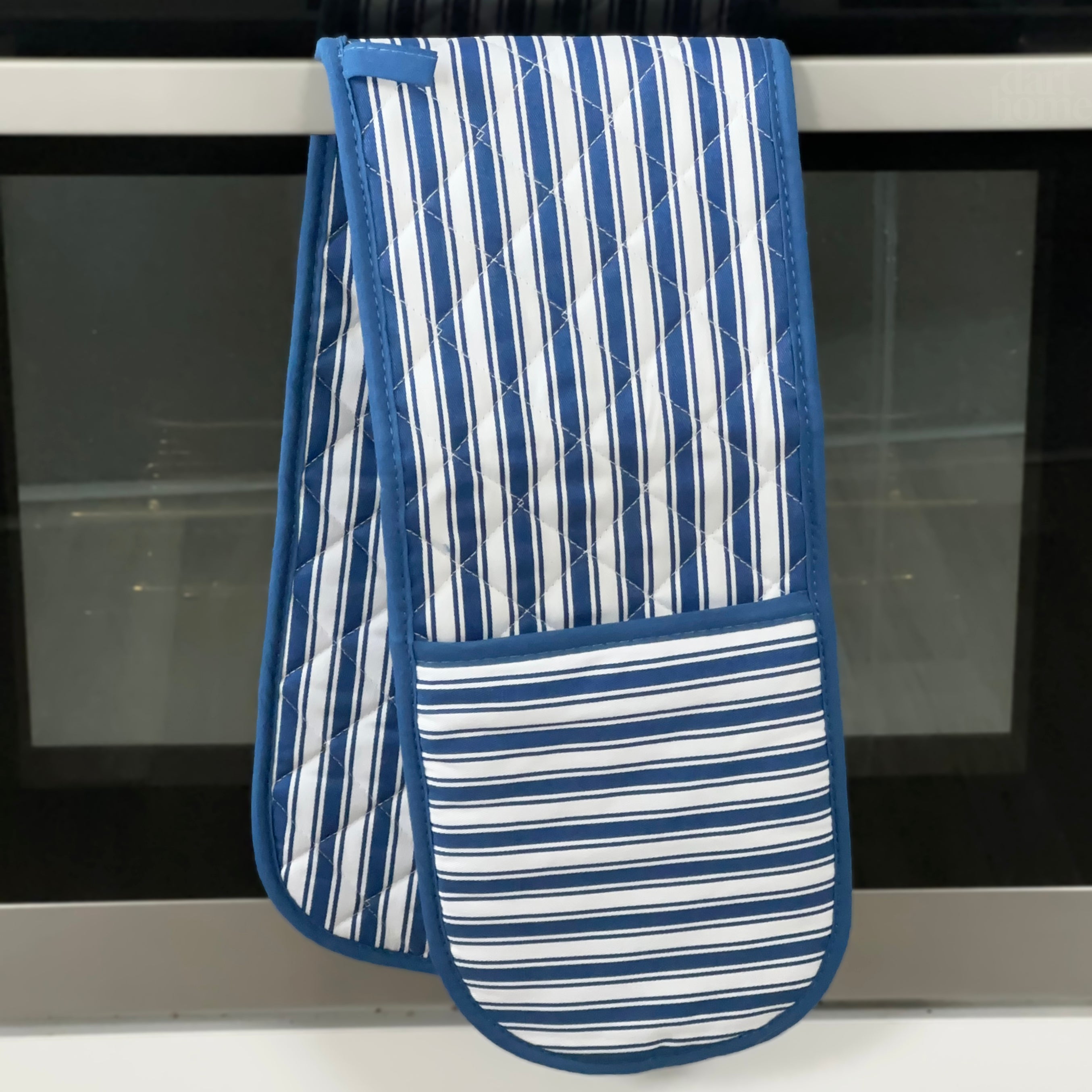 Blue Striped Double Oven Glove