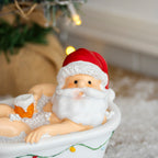 Santa In The Bath Ornament