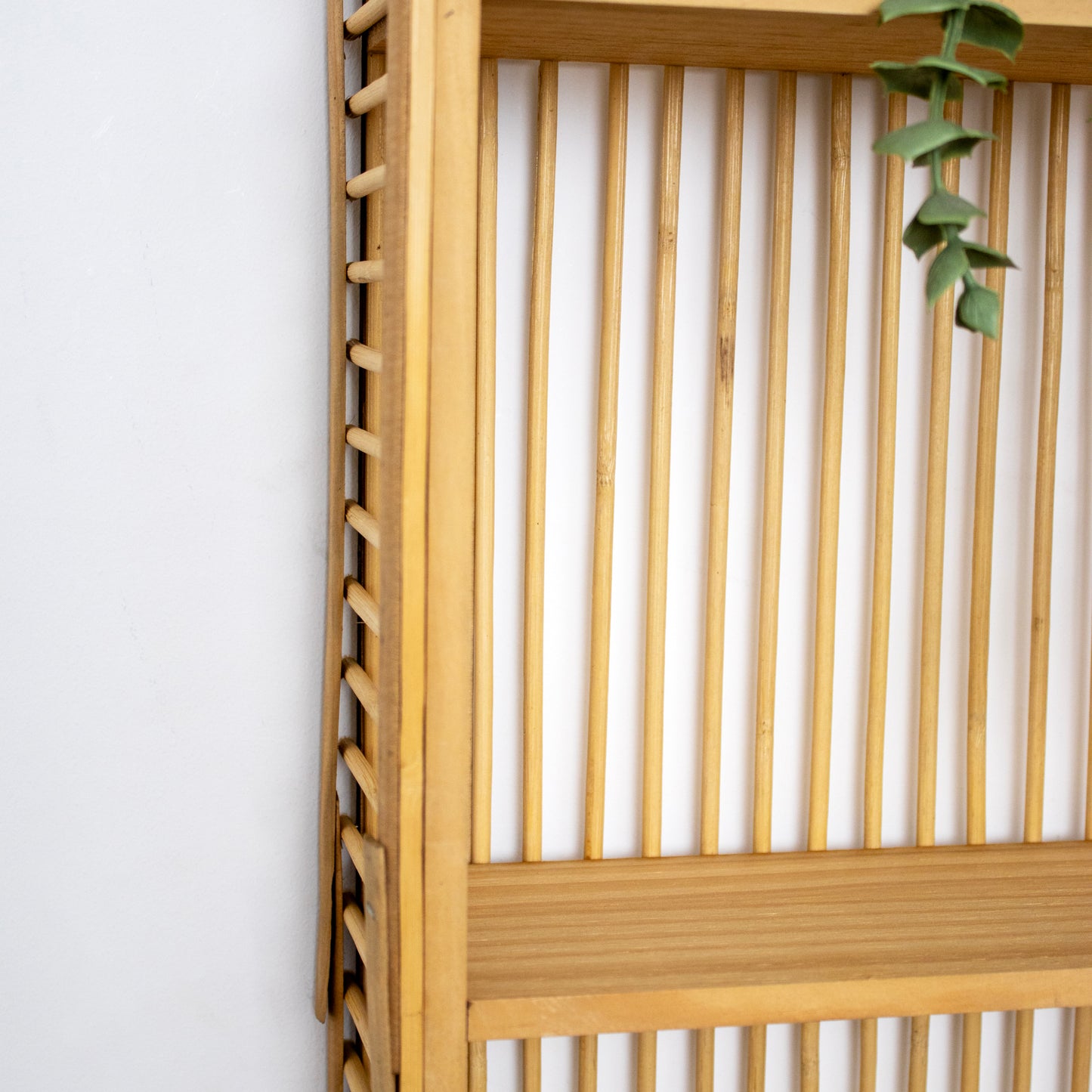 2 Tier Bamboo House Shaped Wall Shelf