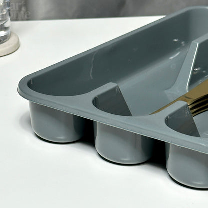 Grey 5 Compartment Cutlery Tray