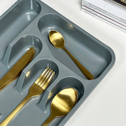 Grey 5 Compartment Cutlery Tray