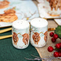 Christmas Highland Cows Salt And Pepper Shakers