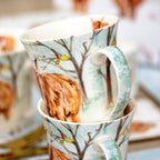 Set Of 4 Christmas Highland Cow Mugs