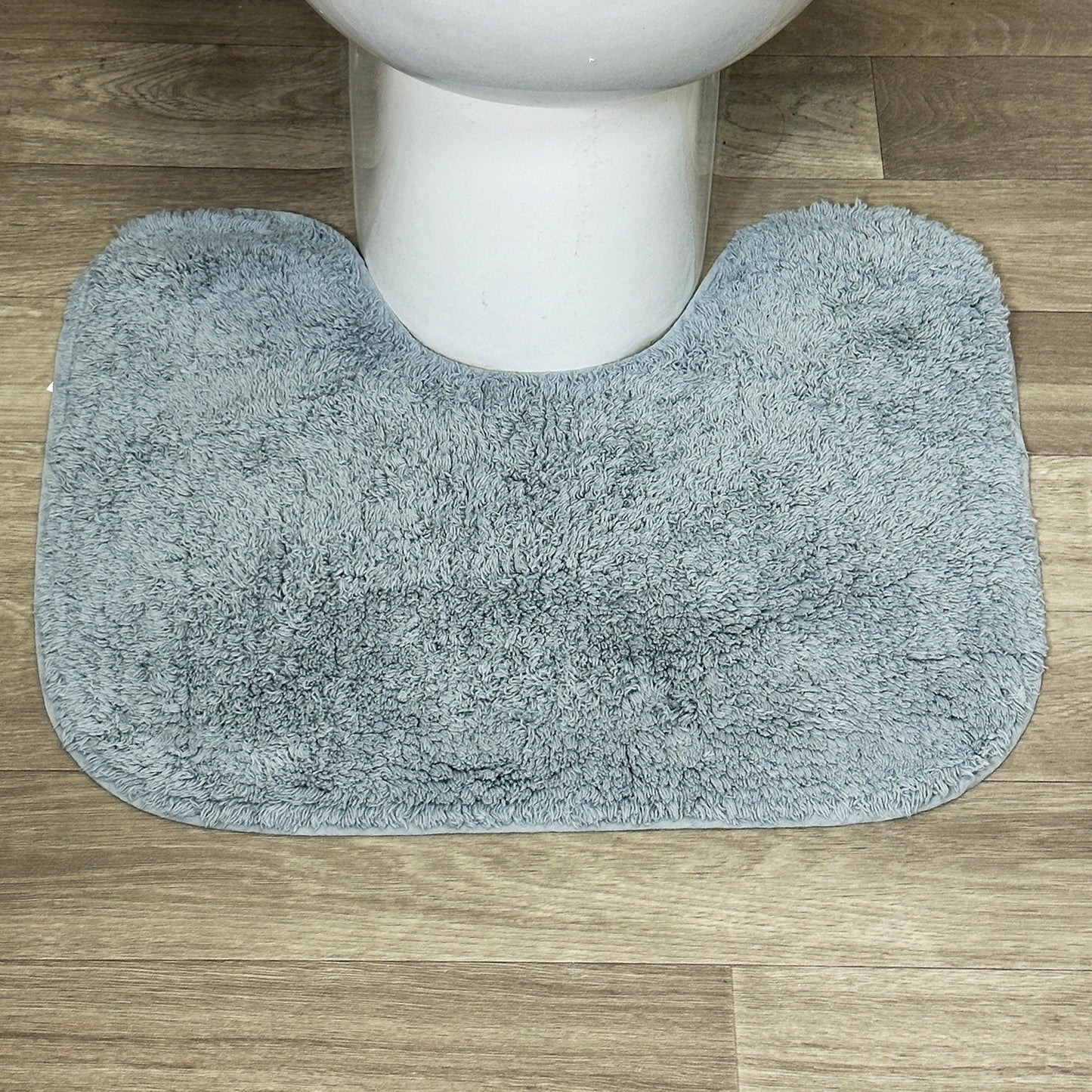 Grey Bath And Pedestal Mat Set