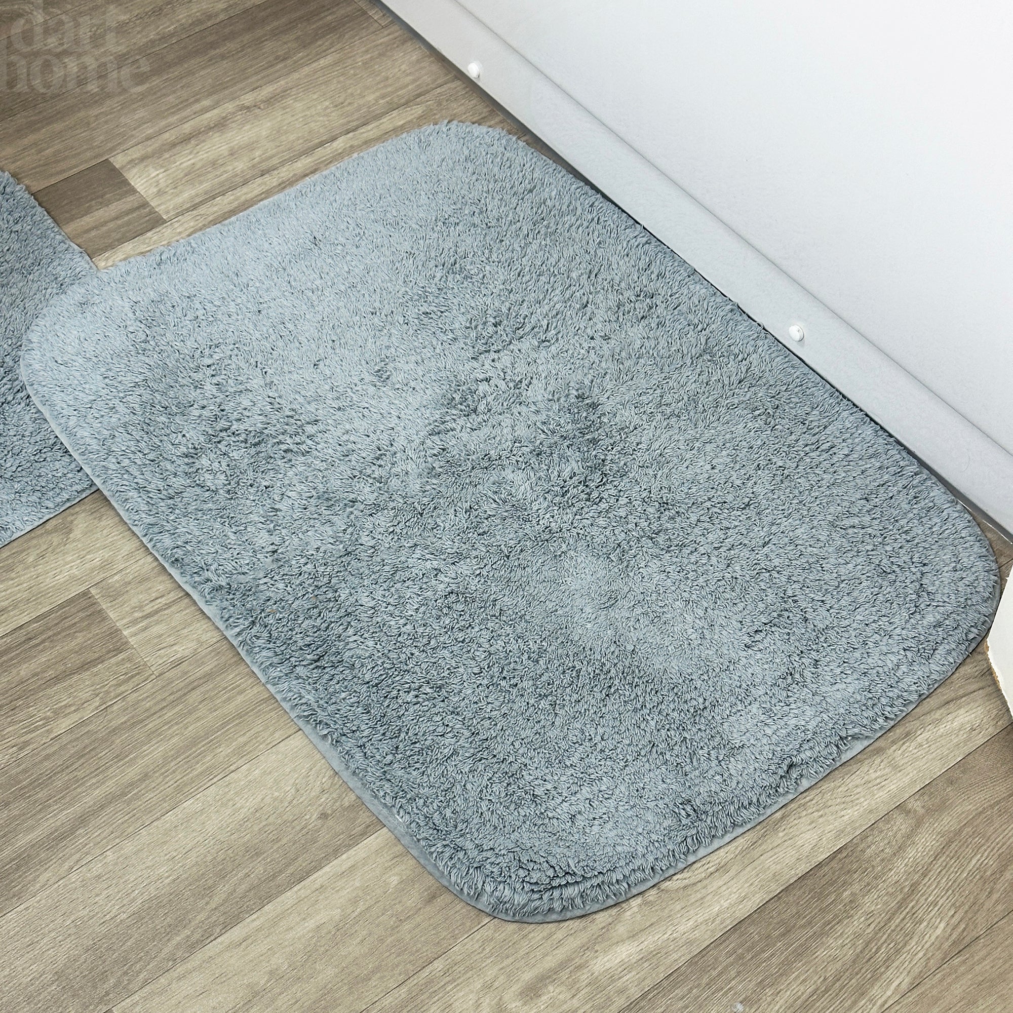 Grey Bath And Pedestal Mat Set