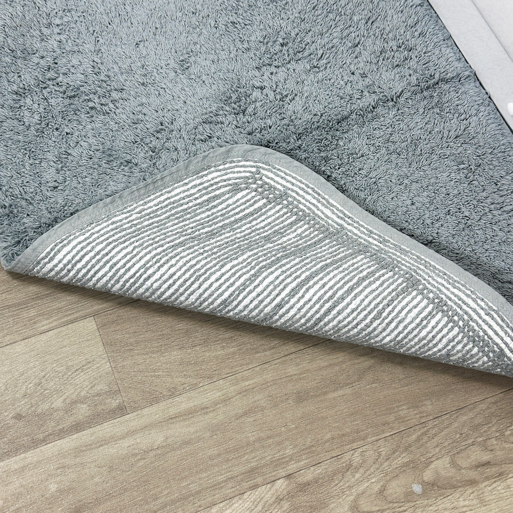 Grey Bath And Pedestal Mat Set