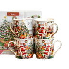 Set Of 4 Santa Claus Mugs