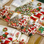Set Of 4 Santa Claus Placemats And Coasters