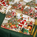 Set Of 4 Santa Claus Placemats And Coasters