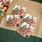 Set Of 4 Santa Claus Placemats And Coasters