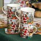 Set Of 4 Santa Claus Mugs