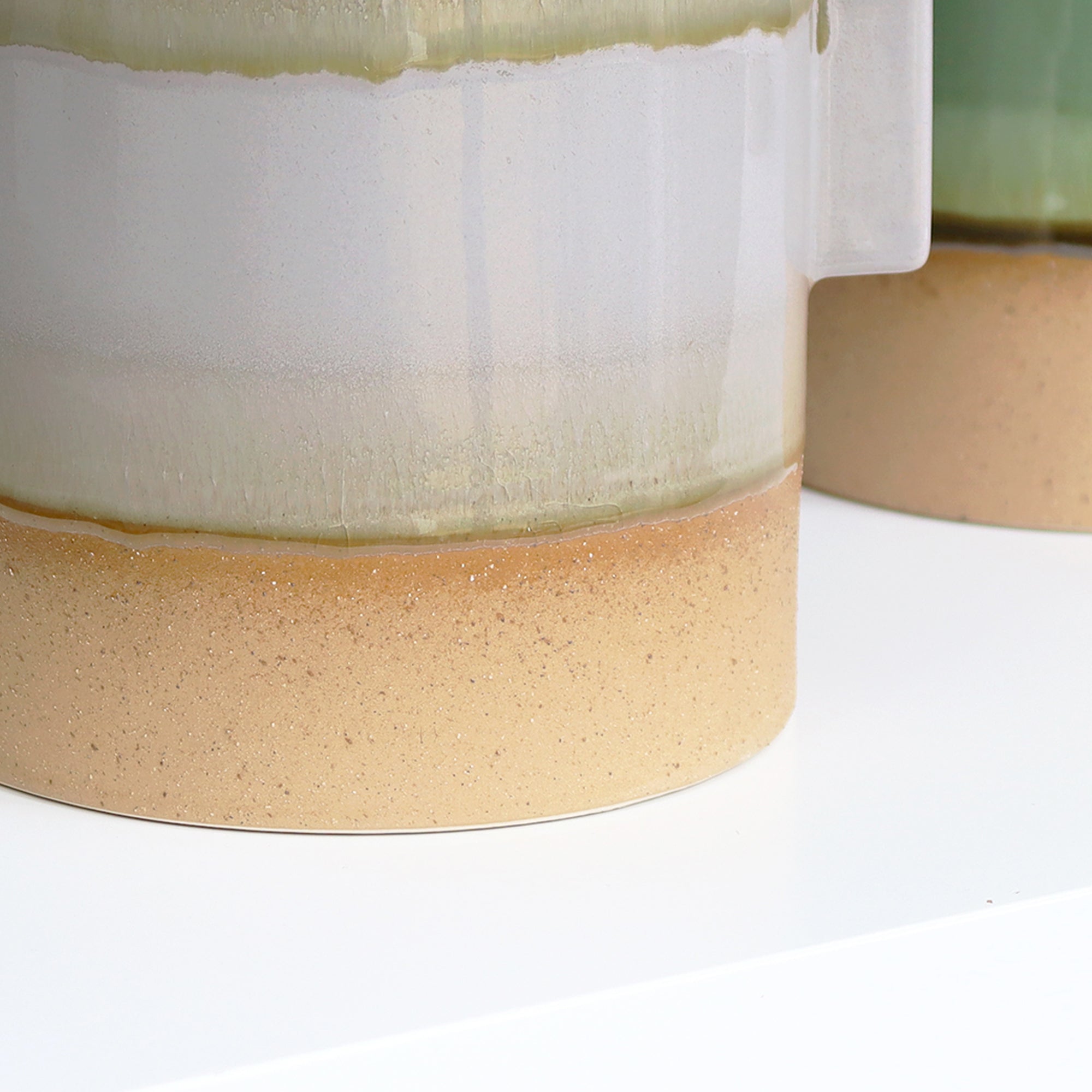 Grey Reactive Glaze Plant Pot With Ears
