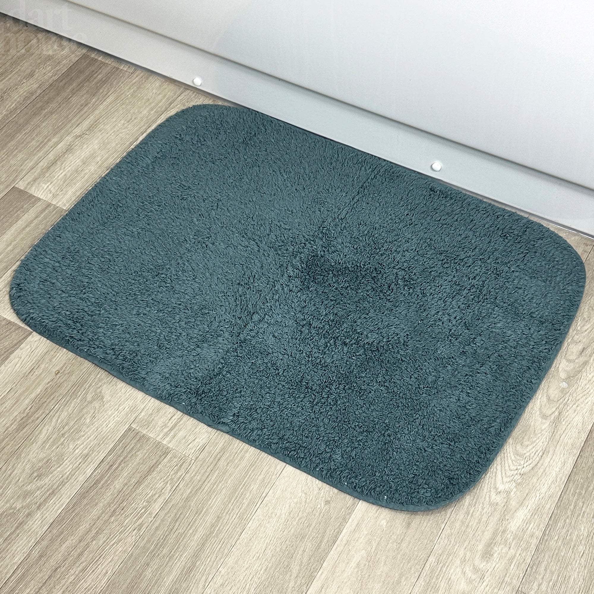 Navy Blue Bath And Pedestal Mat Set