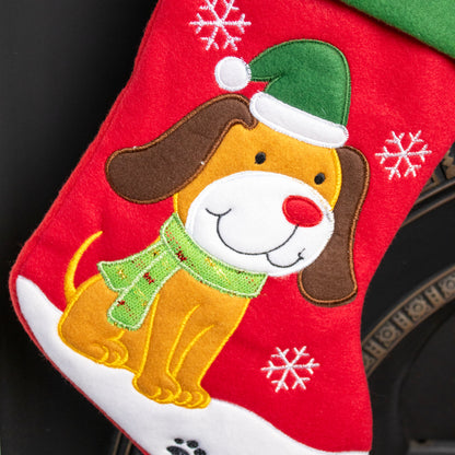 Red Dog Christmas Stocking