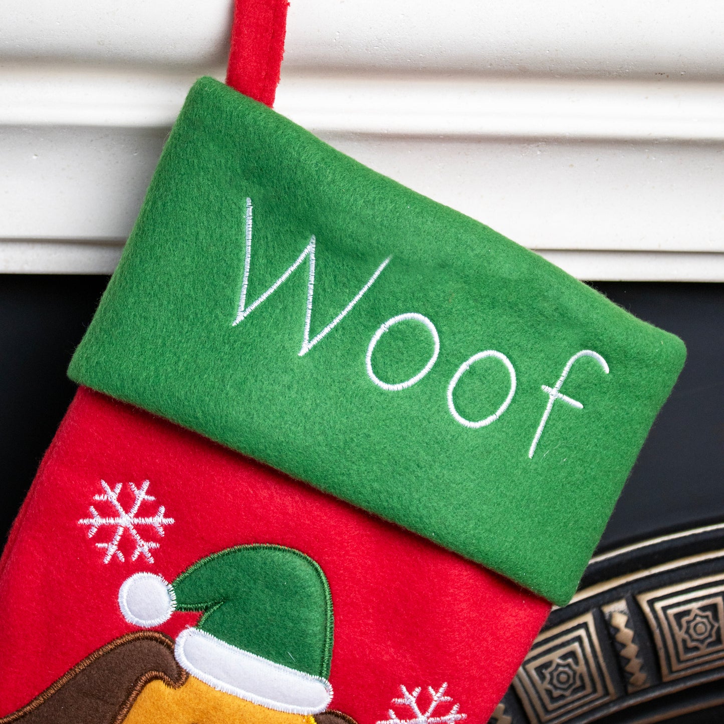 Red Dog Christmas Stocking