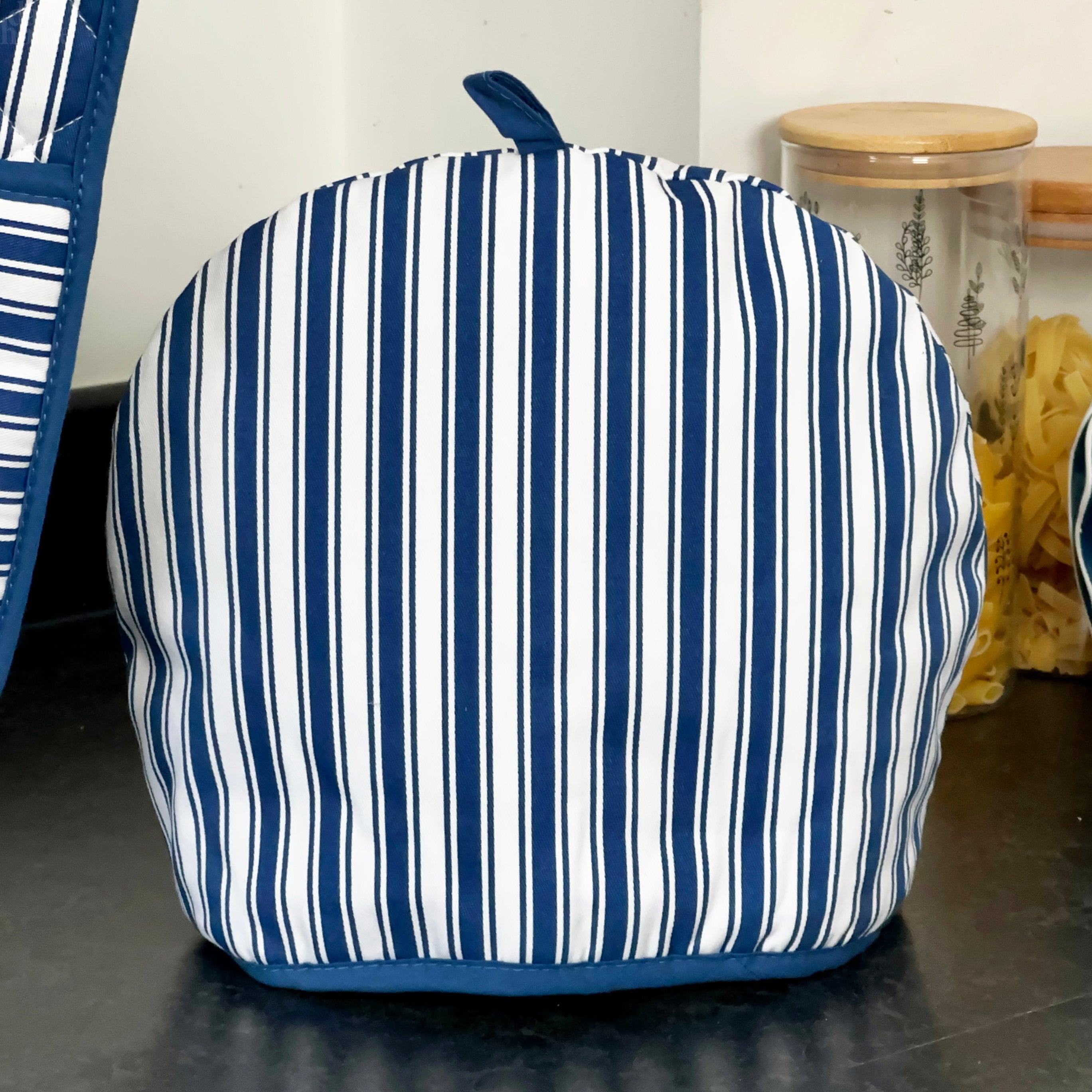 Blue Striped Tea Cosy