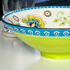 Floral Peacock Patterned Bowl